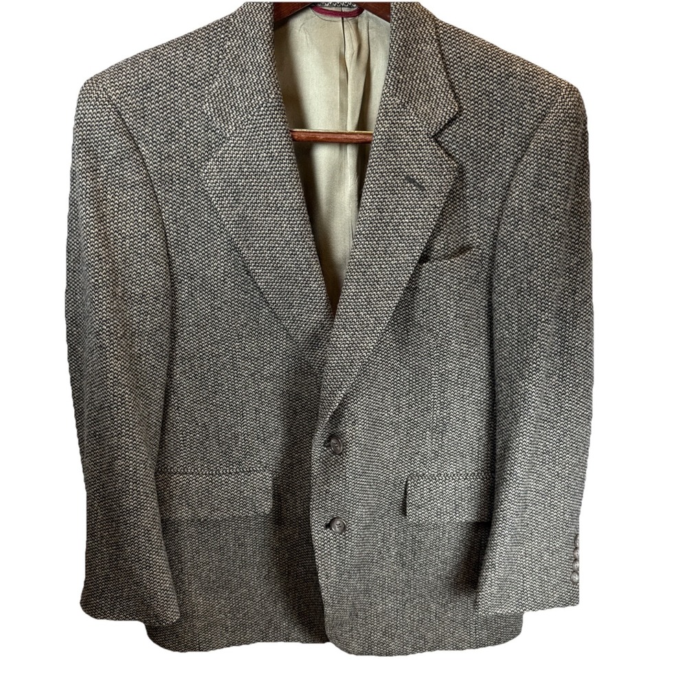 Jos A Bank 2 Button Coat Made‎ In USA 40S Wool Brown